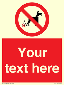 Custom No Dog Fouling Sign